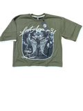 OLIVE GREEN "JESUS" TEE