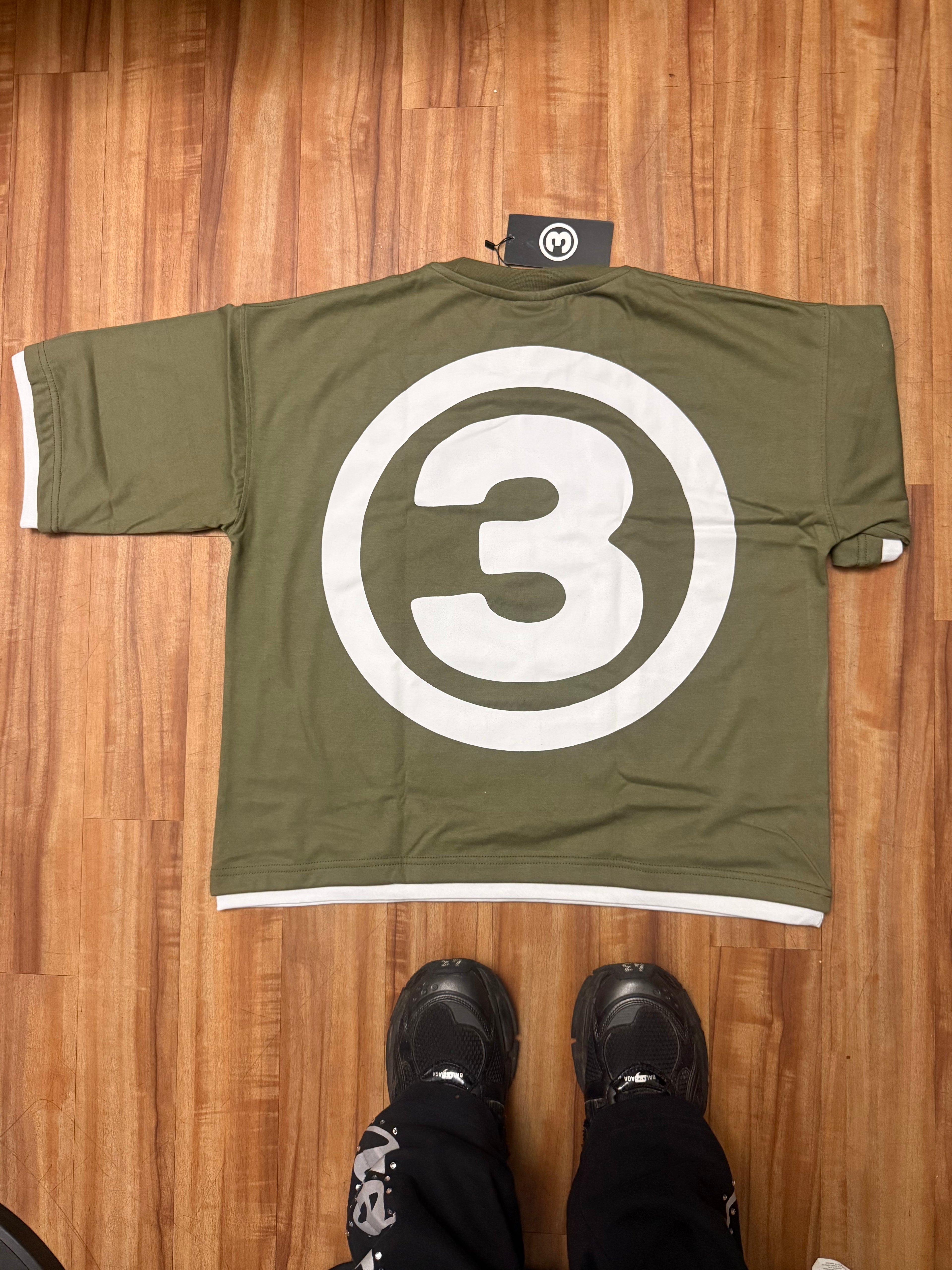 OLIVE GREEN "JESUS" TEE